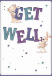 This playful get well card embodies the cosy heart of Canonbury, where thoughtful gestures are part of daily life. A smiling bear and a floppy-eared pup take centre stage among scattered stars and bold, bubbling letters that spell 'Get Well' in rich indigo and teal. Their expressive, gentle faces radiate kindness and hope, echoing the atmosphere of the local cafés and tree-lined streets. The stars add a whisper of magic-like making wishes beside Canonbury's Garden Square-while the soft, inviting background keeps the design open and clear. Textured to almost invite a reassuring pat or cuddle, the fur of both friends feels touchable, just as the floral arrangements from the area bring tactile comfort. Perfect for delivery alongside an uplifting bouquet, this card transforms a simple message into an act of heartfelt care, restoring spirits in Canonbury with every thoughtful detail.